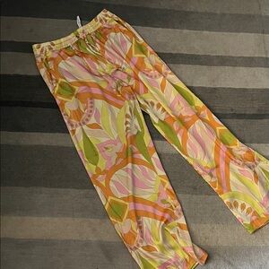 Colorful Patterned Pants silky fabric